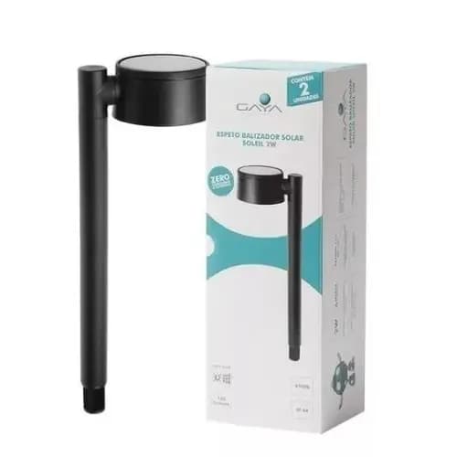 Kit 2 Espeto Poste Balizador Solar Jardim Externo 2w 6500 k
