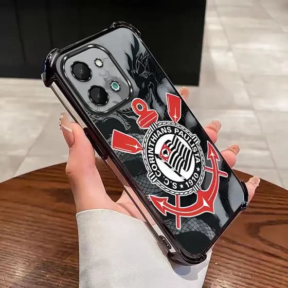 Xiaomi Redmi 15C POCO C85 Club Corinthians Paulista Anti-Drop Candy Clear Case Capa De Almofada De Ar Macio