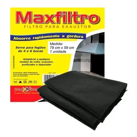 Filtro para Coifa Exaustor Depurador Purificador Fogão Universal 79x59 Kit 2, 4 ou 6