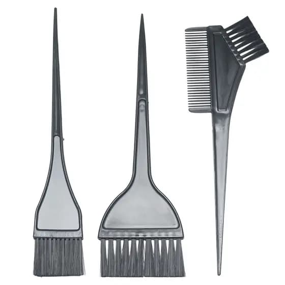 Kit para Tintura de Cabelo 3 ou 9 Peças Pincéis Tigela Pente Aplicadores Profissional