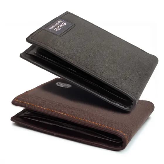 Carteira Masculina Premium Slim Couro Sintético Compacta Dobrável Porta Cartões CNH