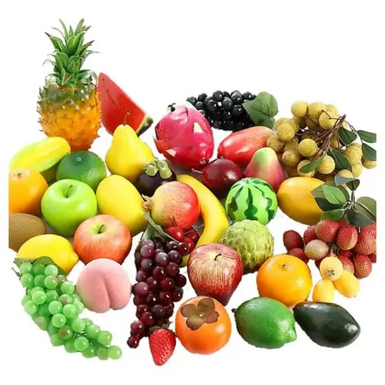 Kit C/12 Frutas Artificiais Decorativas Tamanhos Reais