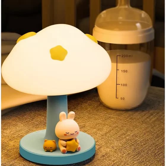 Luminária Abajur Nuvem Led Infantil Luz Noturno Silicone