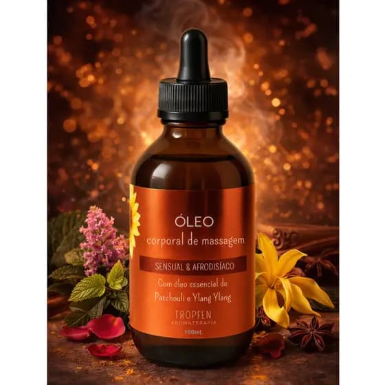 Óleo de Massagem Tântrica Erótica com Óleo Essencial - 100% Natural