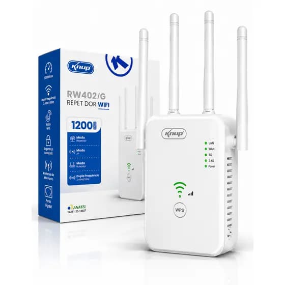 Repetidor De Sinal Wifi 1200mbps Roteador Dupla 2.4 5.0ghz