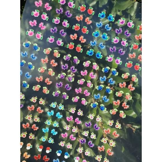 10 Adesivos de Unhas 3D (1 cartela com 10 adesivos) Variados