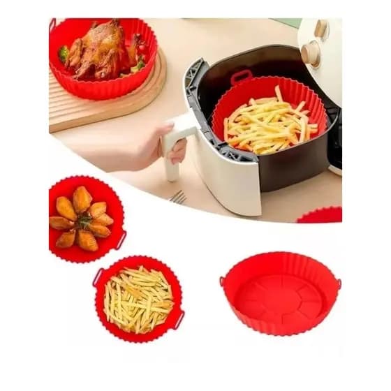 Cesto Assadeira Forma Silicone para Air Fryer Fritadeira Elétrica
