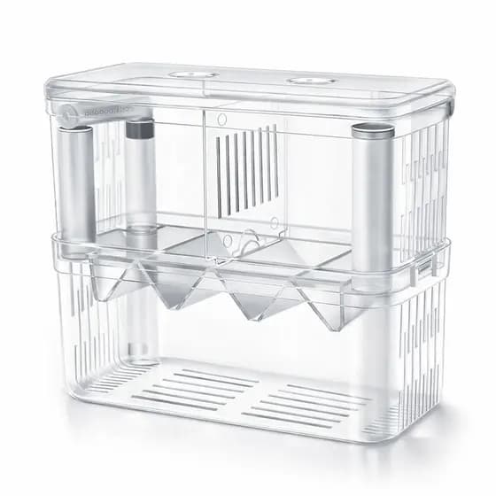 Criadeira Maternidade Acrilica Flutuante Multifuncional Aquatank P/ Peixes 18,5 x 9 x 15x5cm