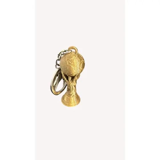 Chaveiro Troféu Taça Copa do Mundo Dourada Miniatura 2026 3D