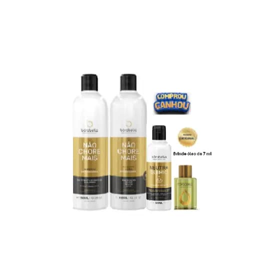 KIT Não Chore Mais Tratamento 350Ml + NEUTRAQUIMIC 90 ML + ÓLEO 7 ML