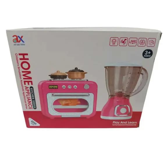 Mini Cozinha Infantil Rosa Funciona de Verdade Com Som e Luz
