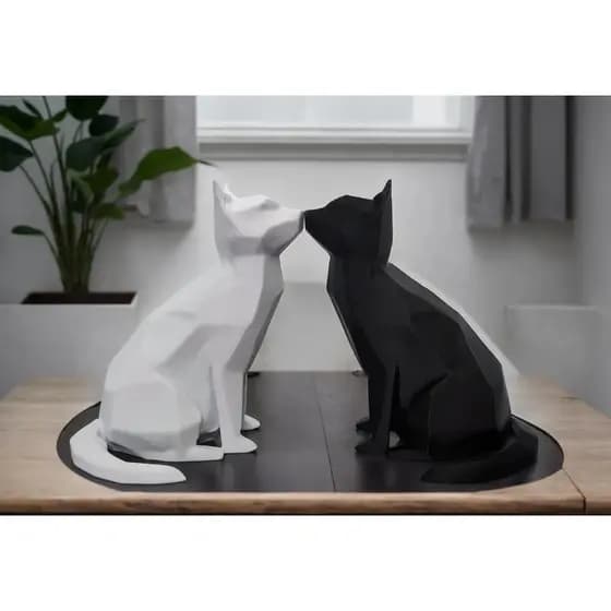 Decoração Para Sala Decoração 11cm Gatos Apaixonados Decoração Para Mesa Ornamento de Decoração