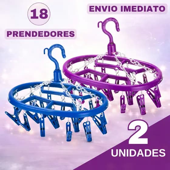 Varal Roupa Intima Calcinha Cueca Meia Com 18 Prendedores Pendurar Lavanderia