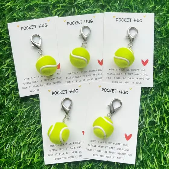 5pcs Chaveiros Inspiradores De Tênis , Presente De Cartão De Abraço De Bolso Para Atletas , Treinadores , Membros Da Equ