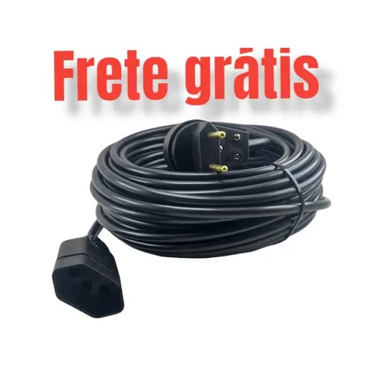 Extensão Elétrica 25 Metros 10a Cabo Pp2x1,0mm Plug Reto