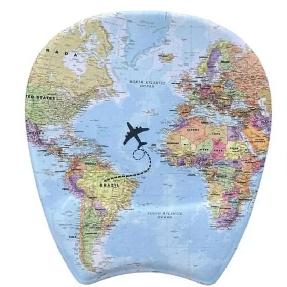 Mouse Ergonômico Mapa Azul avião