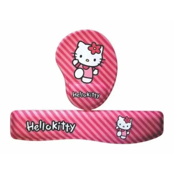 Mouse Pad + Apoio Teclado Ergonômico Hello Kitty REF KT 16