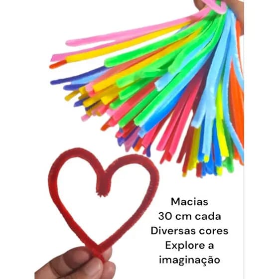 Haste de Chenille, limpador de cachimbo, 100 unidade cabelo maluco artesanato em geral 30cm