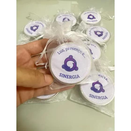 Lembrancinha Mini Vela Aromática Perfumada na Latinha 20g Personalizada - Ideal para Maternidade, Casamento e Brindes