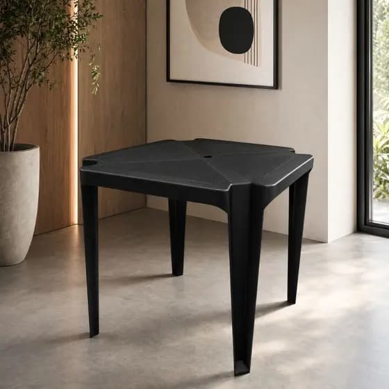 Mesa de Plástico Resistente para Jardim Varanda e Área Externa