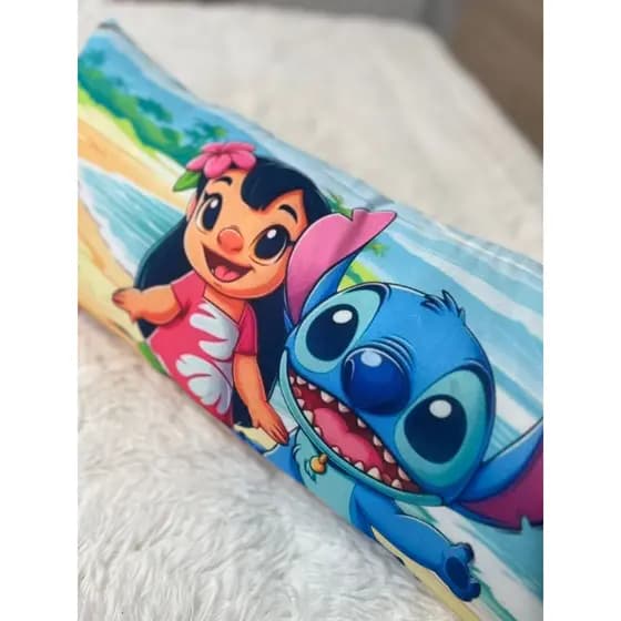 Kit Travesseiro De Corpo Xuxinho Infantil + Capa Stitch Estampada Xuxão