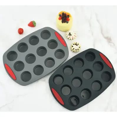 Forma de Silicone para 12Cupcakes livre BPA Forma para Muffins Bolinhos Cupcake