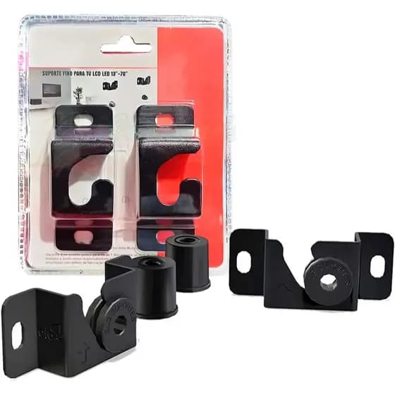 Suporte Para Tv Fixo De 13" a 70" Polegadas Até 60 Kg Para Televisão Parede/Painel Led LCD De Parede Preto PREMIUM