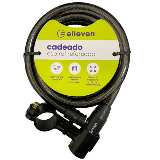Cadeado Corrente Bike E Moto Elleven 2 Chaves 1,0m X12mm