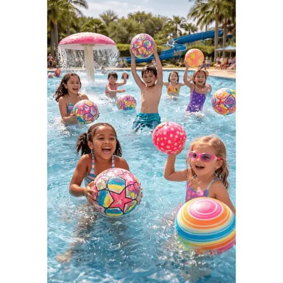 2 Bolas de Vinil Dente De Leite Desenhada Praia Festa Lembrancinha Bola Infantil