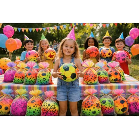 30 Bola de Vinil Colorida Dente de Leite Praia Festas Lembrancinha Infantil