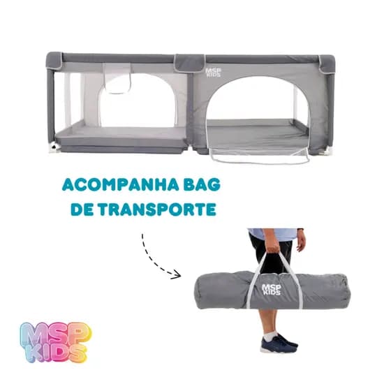 Cercado Bebe Cercadinho Infantil Berço Grande Chiqueinho Seguro Criança150x180 Original MSP KIDS