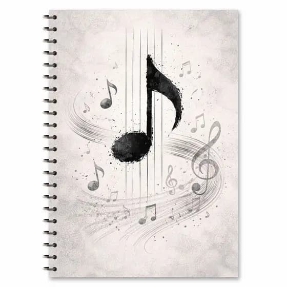 Caderno De Música Grande Com Pautas Para Teoria Musical