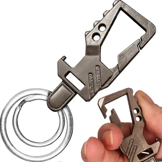 Chaveiro Mosquetão Gancho Com Trava Metal Chave Casa Carro Presente Chaveirinho Abridor De Garrafa