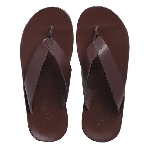 Chinelo Masculino de Couro Soleta Chinelo Rustico Com Solado de Pneu