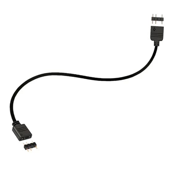 Cabo De Extensão Led Argb 3 Pinos 5V - 1m (100cm) Extensor Cabo Fita De Led E Cooler Fan