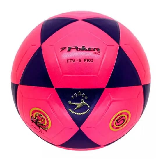 Bola de Futevolei Oficial Profissional Vulcanizada RosaPoker