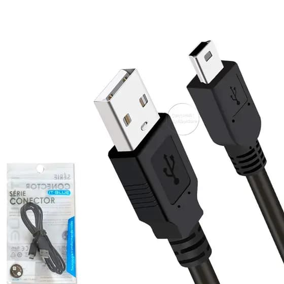 Cabo Para Carregar Caixa de Som Caixinha Bluetooth Câmera Digital Mini Usb V3 Reforçado 0,50 Cm