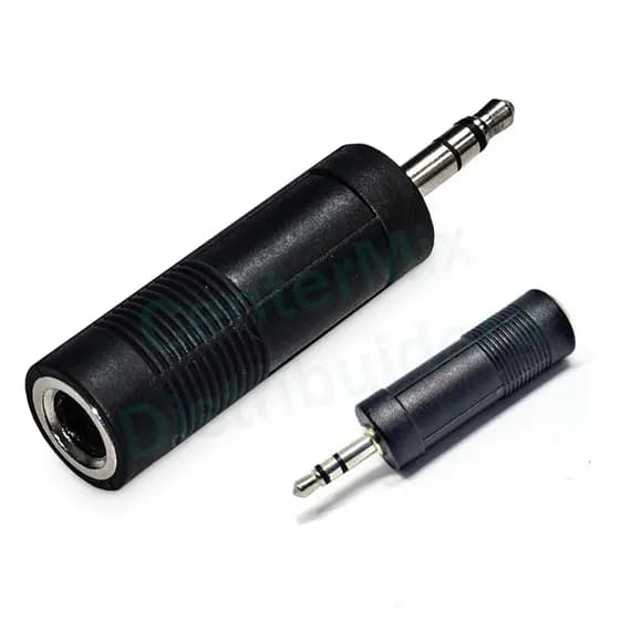 Kit 3 Adaptador P10 Fêmea Para P2 Macho Stereo Auxiliar Som