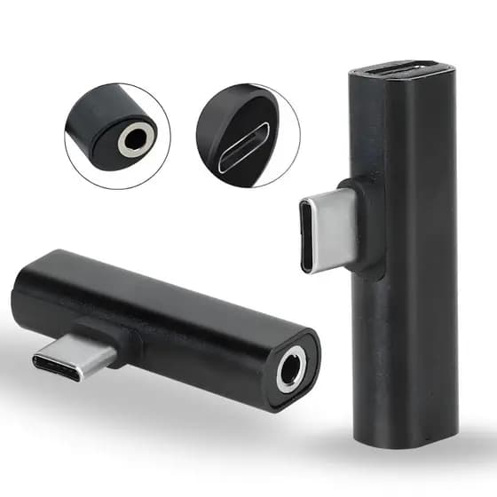Adaptador Tipo C Macho para X 2 Tipo C Fêmea Áudio Fone – Não possue Chip DAC