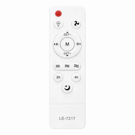 Controle Remoto Ventilador IR Compatível E27 Fan Light | Ajuste de Cor e Escurecimento para Luzes de Teto le-7217