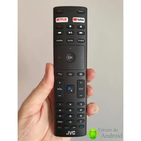 Controle remoto para TV Smart JVC Android SEM COMANDO DE VOZ