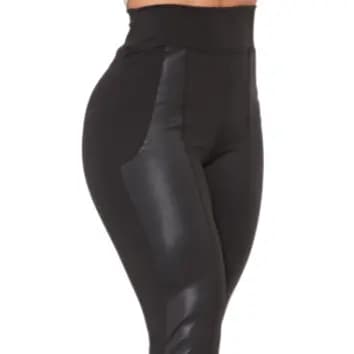 Calça Montaria Legging com detalhe em Cirre Super Grossa Suplex Plus Size