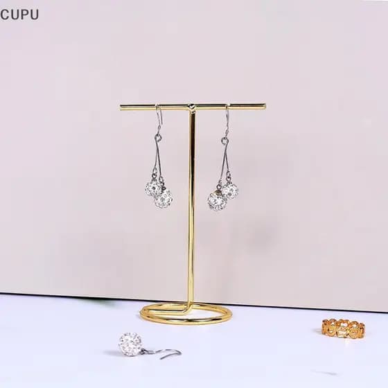 cu Jóias Display Ra Metal Em Forma De T Brincos Nelace Suporte De Armazenamento Mostrar Encantos Universal Profissional