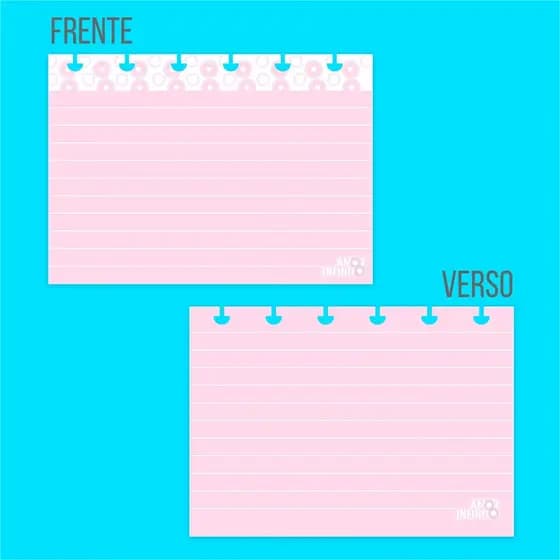 Ficha Pautada de Resumo Caderno de Disco Sistema Inteligente Amor Infinito Cadernos - Pauta Branca