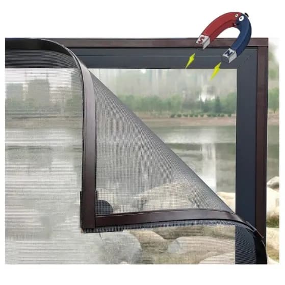 Tela Mosquiteira Magnetica Para Janela Com Imã Anti Mosquitos 180x150 BRANCO