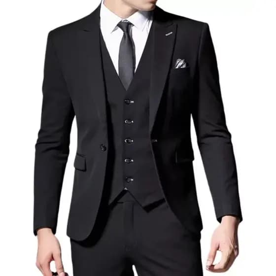 Terno Italiano Slim de Luxo - Calça, Blazer e Colete - Envio Imediato