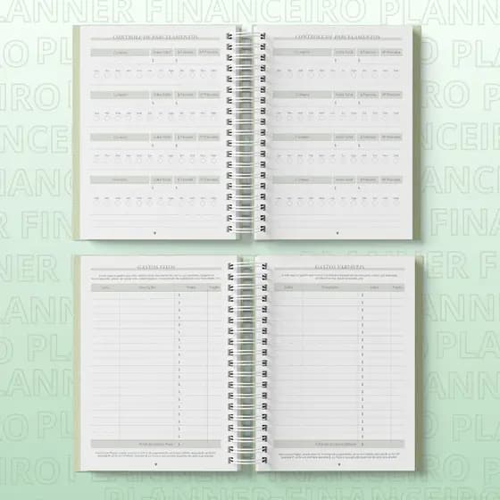 Planner Financeiro, Permanente (não datado), planner de finanças, agenda