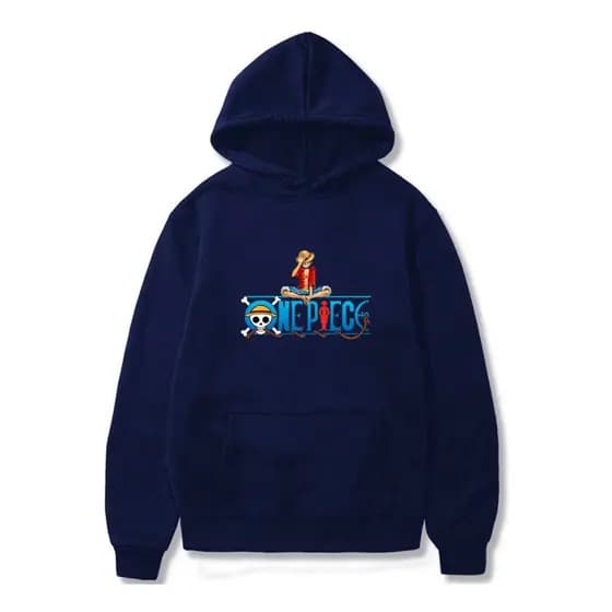 Moletom Canguru Infantil One Piece Blusa de Frio Peluciada