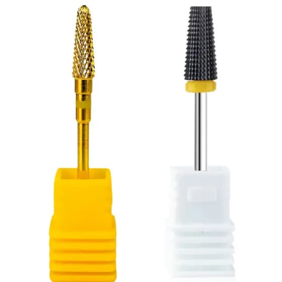 kit Brocas de Tungstênio Profissional Acabamento Remoção Unha Natural Nivelamento do Gel Broca para Fazer curvatura C