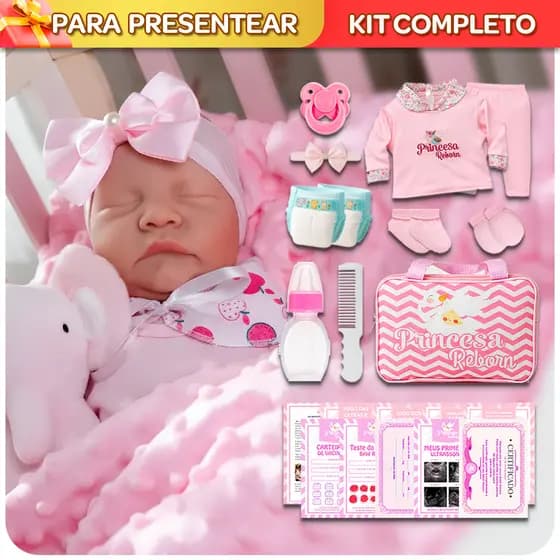 Boneca Bebê Reborn 100% Silicone Realista Itens Bolsa Maternidade